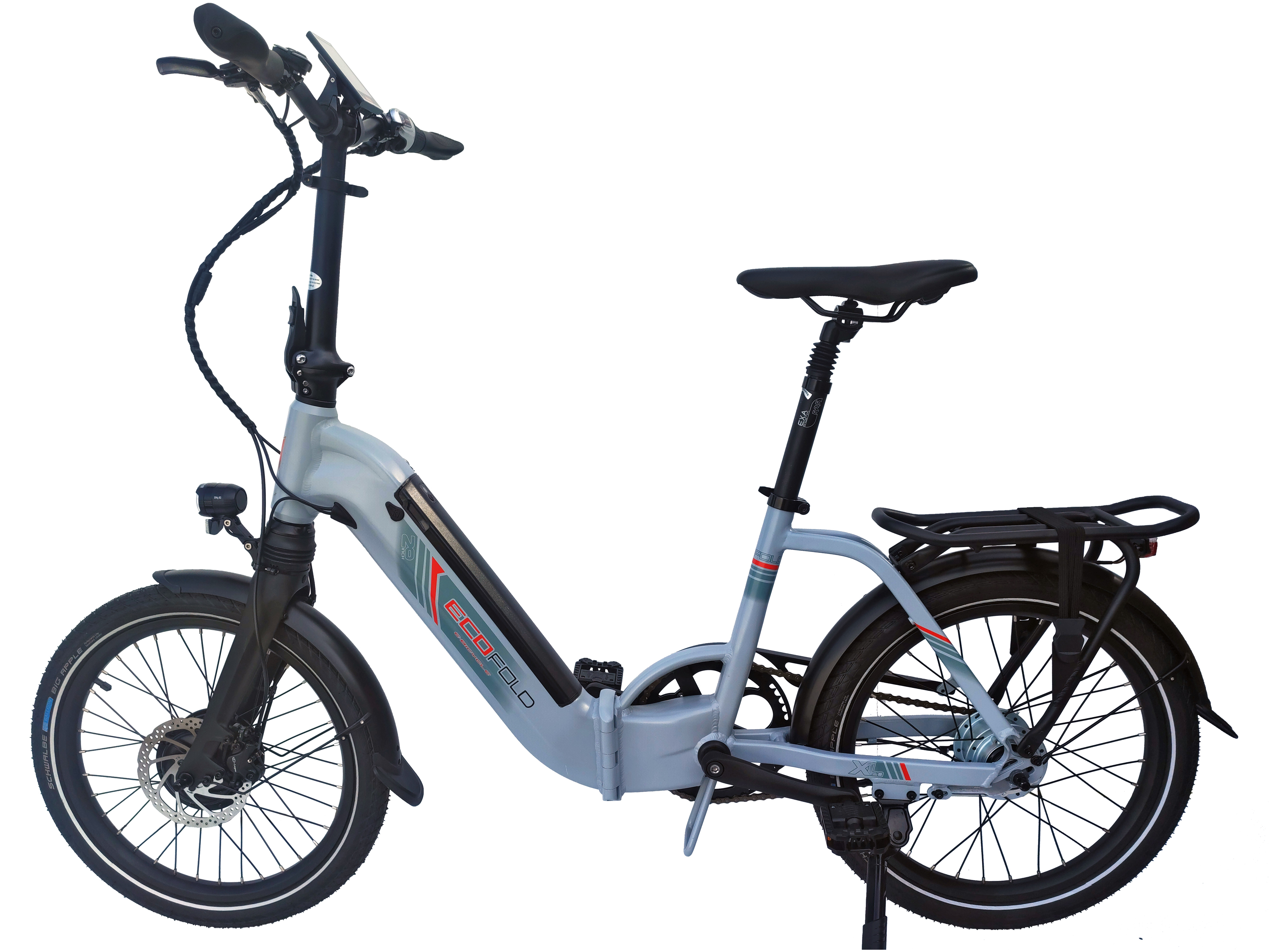 E Bike Klapprad 20 Zoll Mit Rücktrittbremse 20 Zoll ECOFOLD BFF311 Elektrofahrrad Ebike Klapprad BaFang Frontmotor